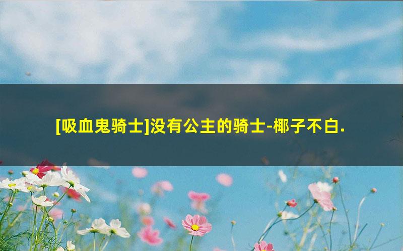 [吸血鬼骑士]没有公主的骑士-椰子不白.txt